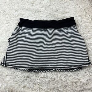 Lululemon Run: Pace Setter Skirt (Tall) Classic Stripe Black White
